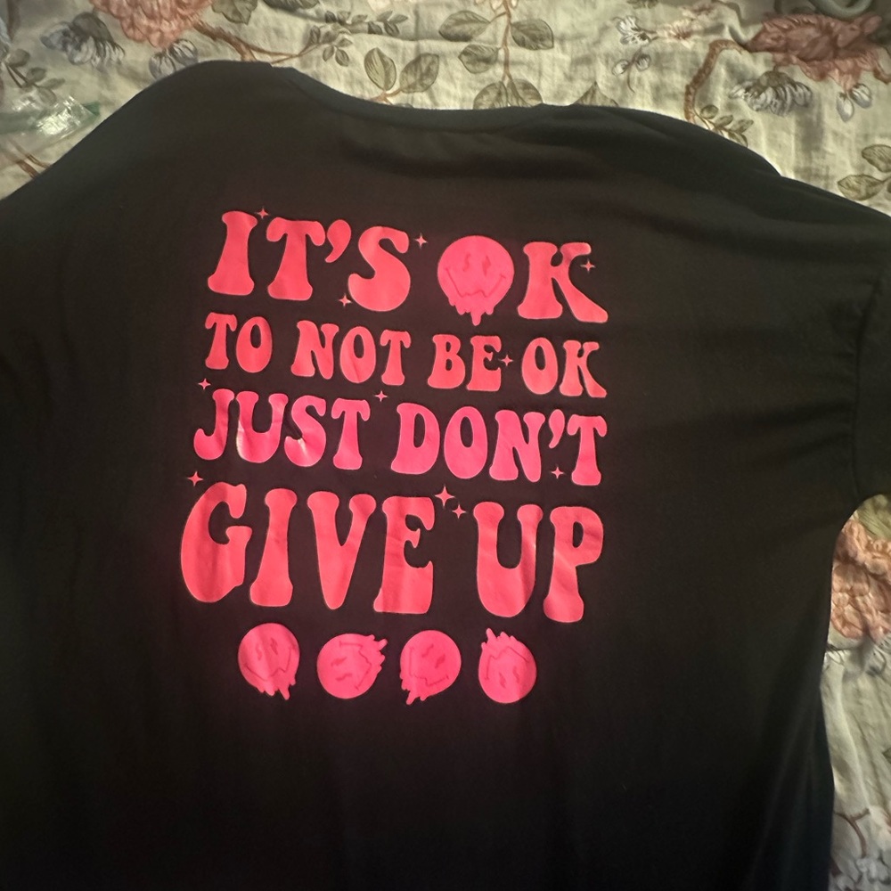 Black and Pink Motivational T-Shirt